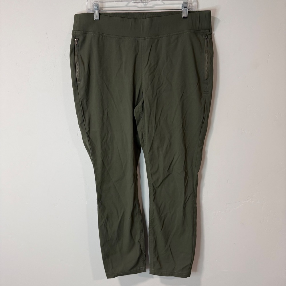 Toad&Co Womens Rover Moto Crop Pant 14 Olive Green Excellent T1441005 Spring 21